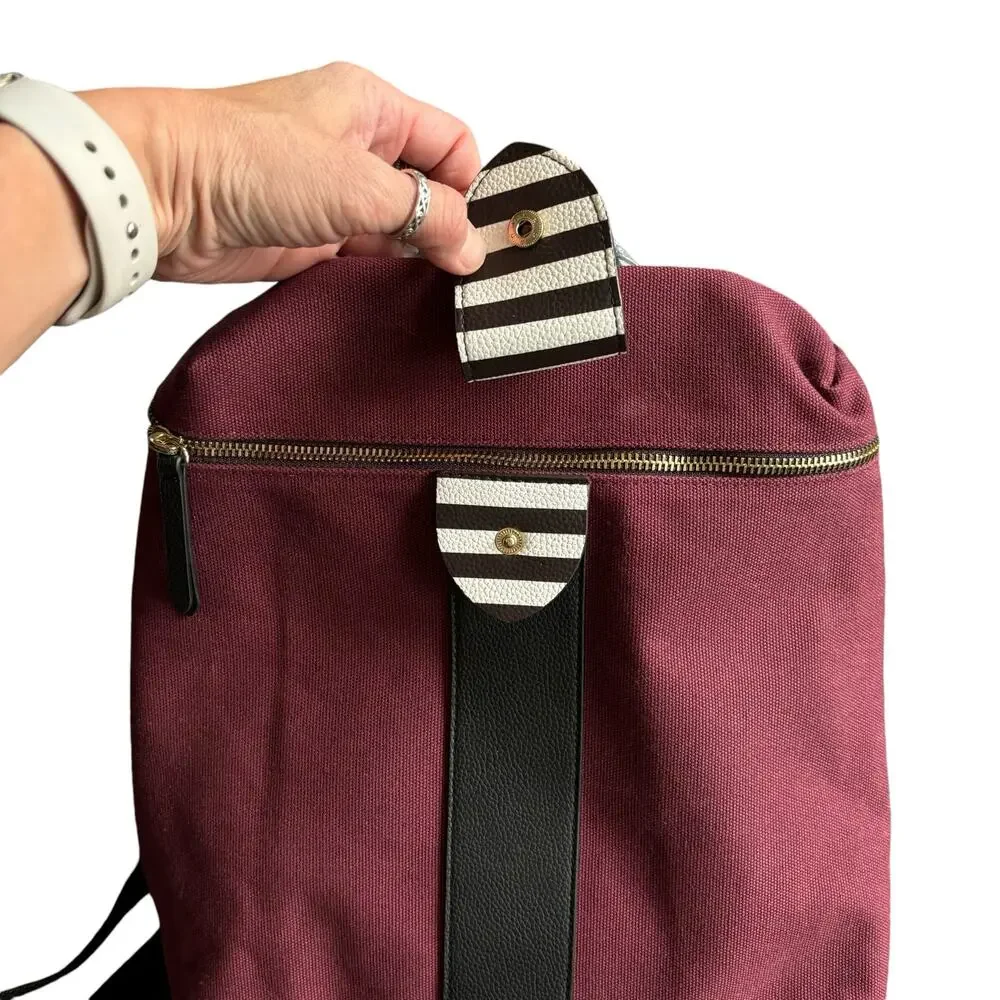 HENRI BENDEL NEW CANVAS PURSE BACKPACK CONVERTIBLE MEDIUM SIZE LIMITED EDITION